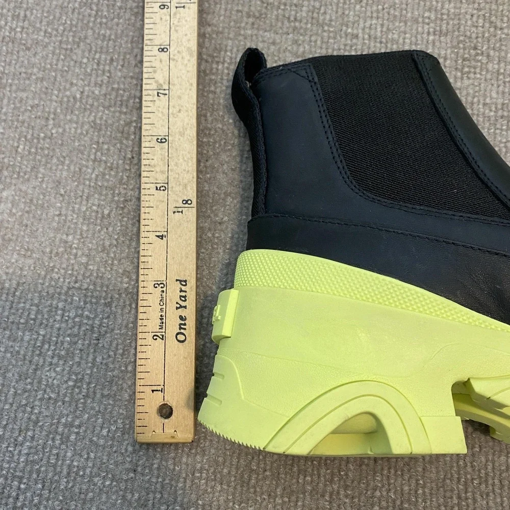 Sorel Chelsea Boots Womens Size 7 Black Waterproof Ankle Neon Sole LZ6060-010 - Picture 8 of 12